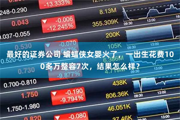 最好的证券公司 蝙蝠侠女婴火了，一出生花费100多万整容7次，结果怎么样？